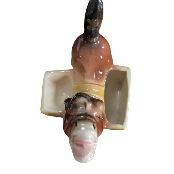 Vintage A.L. Hirsh Ceramic Cow or Donkey Carrier - Picture 4 of 5